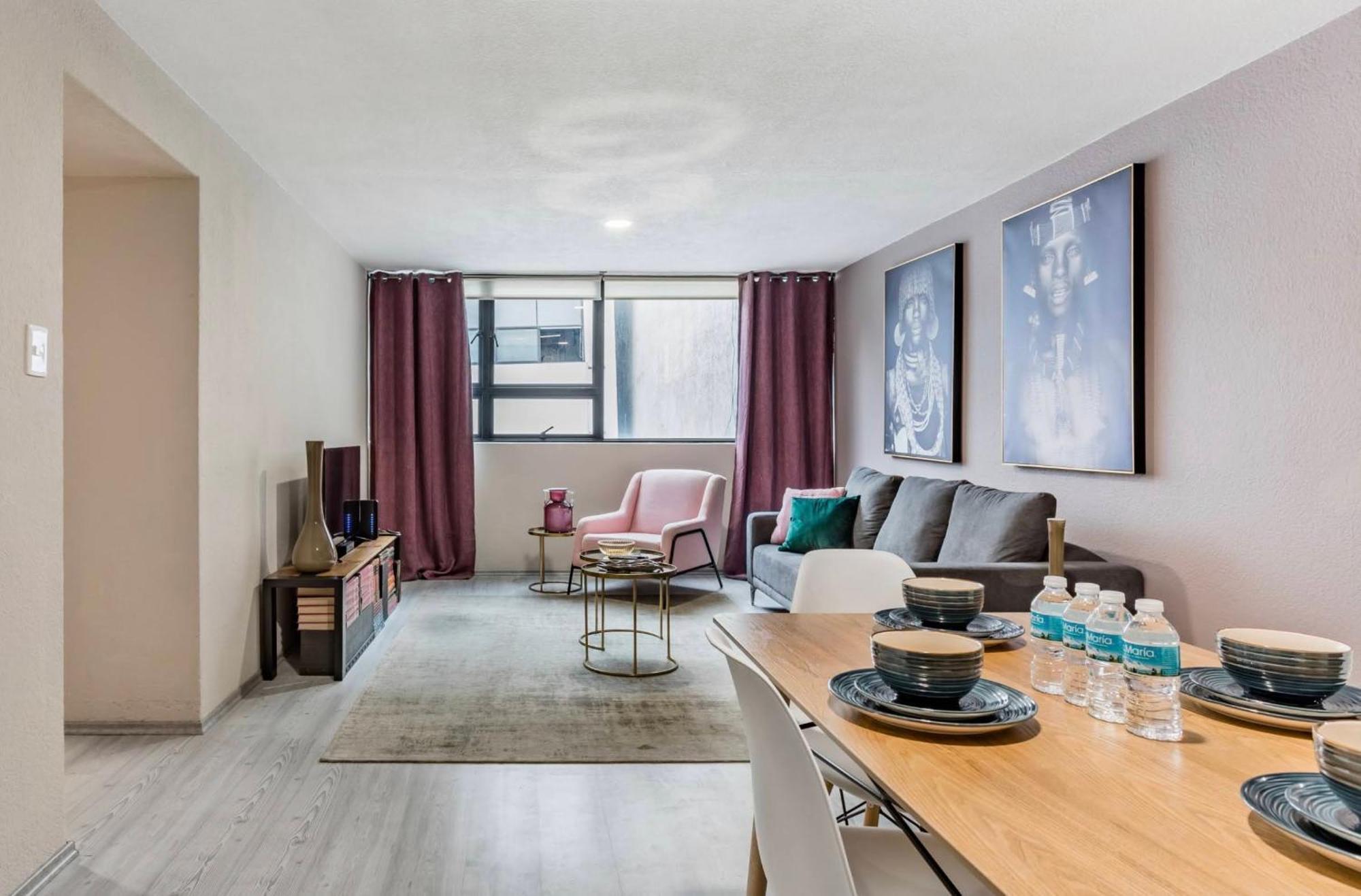 מקסיקו סיטי Cozy Roma Norte Flat - Parking- Wifi - Sleeps 6 מראה חיצוני תמונה